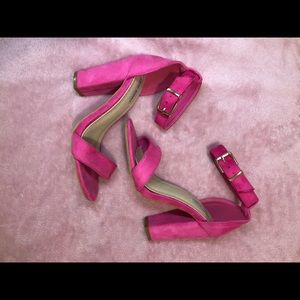 Pink Block Heels
